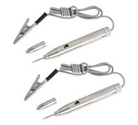 2 Pezzi Tester di Tensione Penna DC 6V/12V/24V per Auto, Camion, Moto e Macchinari, Strumento di Controllo Circuiti Elettrici, Fusibili, Luci, Segnalazioni e Cavi, Penna di Test Affidabile e Portatile