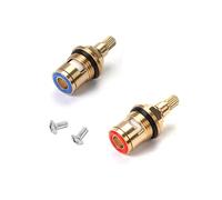 2 Pezzi Testina a Dischi Ceramica, Cartuccia di Ricambio per Rubinetto, Universale di Ricambio per Rubinetto in Ottone, Ricambio per Rubinetto Cucina Casa Bagno Parti di Rubinetto