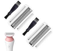 2 Pezzi Testina di Ricambio Compatibile con BRL130, BRL140, BRE620, BRE630, BRE634, BRE640, BRE650, BRE652, Testina di Rasatura per Bodygroomer, Bianco