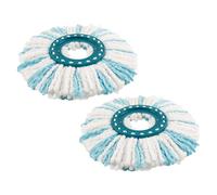 2 Pezzi Testine di Ricambio Mocio Compatibile Con Leifheit Clean Twist Disc Mop Ergo Mocio di Ricambio in Microfibra Assorbente Adatti a Tutti i Tipi di Pavimento