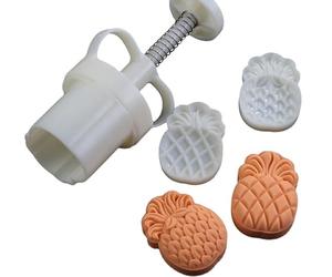 2 pezzi timbri for biscotti a forma di ananas, festival metà autunno, pressione manuale for torta lunare, stampo for, for for muffin, fondente, cupcake, dessert(7.8 * 5.8cm)