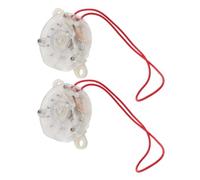 2 Pezzi Timer Elettrico per Ventilatore 220 V, Controllo Fino a 120 Minuti | Metallo e ABS, Bianco, per Ventilatori a Piantana ed Elettrici in Casa