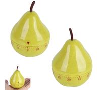 2 Pezzi Timer Meccanico da Cucina, 60 Minuti Timer Meccanico Pera a Forma di Frutta Cartone Animato Sveglia Gestore Del Tempo per L'apprendimento Dell'esercizio per Cucinare, Imparare, Fitness