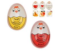 2 Pezzi Timer per Cottura Uova,Egg Timer in Resina,Indicatore per Cottura Uova,Colore Uovo Timer per Casa,Uova (Morbido,Medio,Duro) Scegliere la Maturità Delle Uova in Base al Cambiamento di Colore