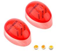 2 Pezzi Timer per Cottura Uova, Morbido/Medio/Duro Indicatore per Cottura Uova, Egg Timer in Resina, Colore Timer per Uova Sode, Seleziona la Maturità Delle Uova in Base Alla Temperatura