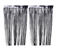 2 pezzi Tinsel tende da fondo da sfondo della festa di compleanno da fondo per