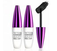 2 Pezzi Tinta Sopracciglia Peel Off, Impermeabile e a Lunga Durata, Gel Sopracciglia Semi-Permanente per uno Sguardo Definito, Colori Nero Chiaro e Nero