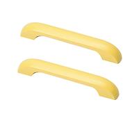 2 Pezzi Tiretti in legno per cameretta dei bambini Pomelli per Armadi Manopole Colorato per armadietto maniglia per Cassetto maniglione per cucina,soggiorno (Hole distance 128mm,Yellow)