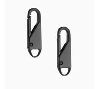 2 Pezzi Tiretti per Cerniere, Metallo Sostituzioni Cerniera Tirare Le Linguette, Universale Rimovibili Tiretti per Cerniere, Riparazione Tiretti per Cerniere, Applica a Zaini(Nero,37x10x3.7 mm)