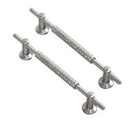 2 pezzi Tiretti per Scarpiere cabinet Lega di zinco Maniglia per Armadietti Maniglie per ante cantinetta Pomelli tiri cassetto Manopole dell'armadio,Comodini,cucina (Hole pitch 256mm,silver)