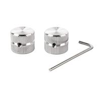 2 pezzi Tone per chitarra Volume Volume Knob Metal Electric Guitar Bass Potenziometro Knob Controllo preciso per bassi elettrici Silver