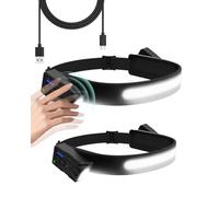 2 Pezzi Torcia Frontale, LED Lampada Frontale, Regolazione verticale a 270°, Ensore di Movimento, IPX4, Torcia Frontale Ricaricabile per Campeggio, Pesca, Escursionismo e Arrampicate Notturne