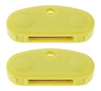 2 Pezzi Tornitore di Chiavi Piatte Ergonomico Giallo in Plastica | Impugnatura Allargata, Struttura Antiscivolo Scanalature, Uso Domestico e Ambienti Umidi