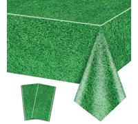 2 pezzi tovaglia verde erba, 220x130 cm modello erba copritavolo Golf campo da calcio tovaglia per feste a tema sportivo forniture decorazioni eventi sportivi