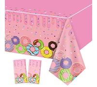 2 pezzi Tovaglie a ciambella, 220x130cm Ciambella Rettangolo Copritavolo, Decor a tema ciambella per la festa di compleanno dei bambini, festa di Donut Grow Up, festa Sweet One, Festa Baby Shower