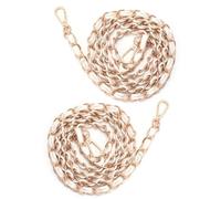 2 Pezzi Tracolla a Catena Intrecciata in Pelle PU Bianca con Fibbie | Ricambio Retrò per Borsa e Pochette, Montaggio Fai, Finitura Placcata Resistente, Stile Elegante