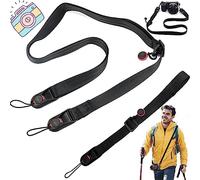 2 Pezzi Tracolla Per Fotocamera, Strap Dicurezza Fotocamera, Cinghia Lunga Nera Per Fotocamera, Tracolla Rapida Azione Fotocamera, Lunghezza Regolabile, Compatibile Con Sony, Viaggi All'Aperto (Nero)