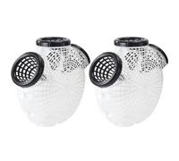 2 Pezzi Trappola da Pesca in Plastica Bianca a 3 Fori | Gamberi e Aragoste, Portatile e Facile da Riporre, Uso Semplice, Struttura , Design Bianco