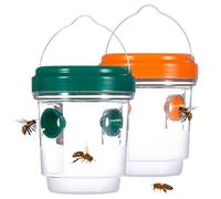 2 pezzi trappola per vespe,trappola vespe e calabroni,Adatto per la cattura di animali vivi |Appeso |Trappole per mosche |Accalappia mosche