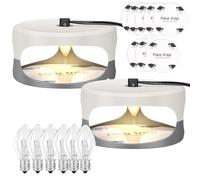 2 Pezzi Trappole per Pulci, Trappola per Pulci e Cimici Sticky Dome con 8 Fogli di Carta Adesiva e 6 Lampadine LED, Non Tossica, Inodore, per La Famiglia, Bambini e Animali Domestici