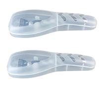 2 pezzi trasparenti portatili da viaggio da uomo protezione per rasoio manuale scatola di plastica contenitore contenitore di stoccaggio supporto per rasoio protettore organizzatore custodia organizer