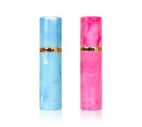 2 Pezzi Travel Atomizzatore Profumo - 5 ml Mini Flaconi di Profumo Portatili Bottle, Elegante Texture Marmo, Nebulizzazione Fine, Resistenti, Ricaricabile, per Borsa/Bagaglio a Mano (blu + rosa)