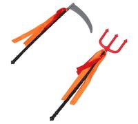 2 Pezzi Tridente di Plastica Realistico per Cosplay di Diavolo | Accessorio Leggero, Facile da Portare e Mantenere, per Adulti, Scena di Ruolo e Celebrazioni