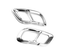 2 Pezzi Trim Terminale Copri 1 Paio Di Coperture Per Tubi Di Scarico Posteriori Con Doppio Terminale Di Scarico Compatibile Con X5 G05 2019 2020 2021 2022(Silver)