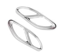 2 Pezzi Trim Terminale Copri 1 Paio Di Coperture Per Tubi Di Scarico Posteriori Con Doppio Terminale Di Scarico Compatibile Con Benz Per CLA-Class 2019 2020 2021 2022 2023 2024(Silver)