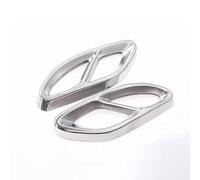 2 Pezzi Trim Terminale Copri 1 Paio Di Coperture Per Tubi Di Scarico Posteriori Per Auto, Finiture Per Terminali Di Scarico Compatibile Con Benz Per W176 2015-2017(Silver)