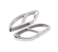 2 Pezzi Trim Terminale Copri 1 Paio Di Copri-tubi Di Scarico Marmitta Compatibile Con Benz Per LC X253 2016 2017 2018 2019 2020 2021 2022(Silver)