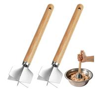 2 Pezzi Tritatutto per Carne Macinata, Macina Carne per Palmare Tritatutto Hamburger Schiacciapatate, in Acciaio Inossidabile, per Hamburger, Manzo, Verdure, Frutta, 7 * 28 cm