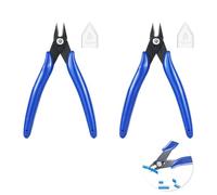 2 Pezzi Tronchesino Set, Blu Pinze per Taglierine di Precisione in Acciaio+PVC per Riparazioni Elettriche e Domestici