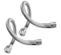 2 Pezzi Tubo Corazzato in Acciaio Inox 30.5cm/31.5cm Flessibile con Tessitura Ultra-Fine, Durevoli Anti-Corrosione & Anti-Scoppio per Acqua Potabile, Collegamenti Idraulici e Installazioni Sanitarie