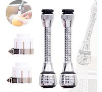 2 Pezzi Tubo Rubinetto, Aeratore per Rubinetto, Rompigetto Rubinetto Cucina, Filtri Rubinetti Lavandino, Prolunga Rubinetto, Prolunga Flessibile per Rubinetto, per Rubinetto, Cucina e Bagno