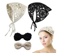 2 Pezzi Turbanti A Maglia E 2 Pezzi Piegano La Tornante, Semplice Turbine Cavala, Copricapo Bohémien, Outfit -Accessori.