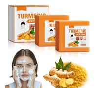 2 Pezzi Turmeric Soap, Skin Lightening Sapone Alla Curcuma, Turmeric Kojic Acid Soap, Turmeric Kojic Acid Cleansing Soap per Illuminare, Idratare e Unificare il Tono Della Pelle, 2x100g