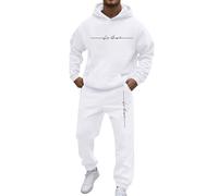 2 Pezzi Tuta Uomo Sportiva Completa LOS ANGELES Firmate Invernale Tuta da Ginnastica due Pezzi Giacca e Pantaloni con Tasche Y2k Tute Complete Invernali Traspirante Corsa Abbigliamento Streetwear,2025