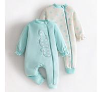 2 pezzi Tutina per bambina carina con motivo a pois e quadri a forma di coniglio, in tessuto morbido e delicato sulla pelle, adatta per attività all'aperto, passeggiate al parco, shopping, primavera/a