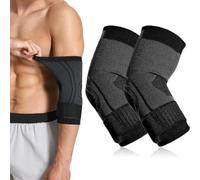 2 Pezzi Tutore Epicondilite Gomito, Gomitiere Palestra per Donna Uomo, Benda per Gomito Antiscivolo, Supporto per Il Gomito, Fascia per Gomito da Golf e Tennis, per Allevia Il Dolore Al Gomito Del