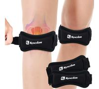 2 Pezzi Tutore Ginocchio Rotulea, Cinturino al Ginocchio Regolabile, Fascia Ginocchio per Menisco, Cinturino Sottorotuleo Supporto, per Palestra, Escursionismo, Basket, Baseball, Pallavolo, Nero