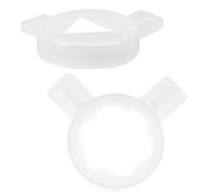 2 Pezzi Ugello Decorativo per Macchina Gelato, Ricambio | Compatibile Donper, Finitura Bianca, per Yogurt e Guarnizioni Dessert, Uso Commerciale, Facile Pulizia