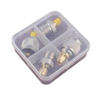 2 pezzi UHF SO239 PL259 a spina maschio SMA e jack femmina RF connettore adattatore coassiale terminali filo dritto in ottone(4pcs SMA-UHF and Box)