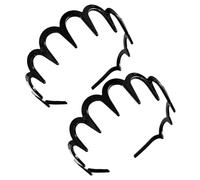 2 pezzi Ume a forma di peli di moda pettine fascia zig zag fascia per donna ragazza (d)