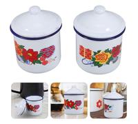 2 pezzi un unico elemento cinese da tè robusto a prova di smalto tazza