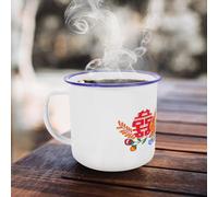 2 pezzi un unico elemento cinese da tè robusto a prova di smalto tazza