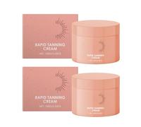 2 Pezzi Unguento Super Abbronzante, Rapid Tanning Intensifier Lotion, Self Tanner Cream, Per un'Abbronzatura Uniforme e Naturale, A Rapido Assorbimento, Azione Idratante e Levigante