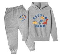 2 Pezzi Unisex Set di Felpe,Bambini Tuta Stampato Bambini Casual Pullover Felpa Top E Pantaloni Kids con Cappuccio Moda Manica Lunga Tute Sportive 2-14 Anni