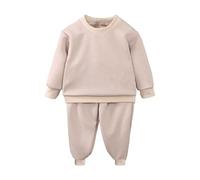 2 Pezzi Unisex Set di Felpe Felpata Jogging Ginnastica Bambini Casual Pullover Felpa Tuta Top E Pantaloni Kids Ragazzi Ragazze Abbigliamento Autunno Inverno Outfit Tute Sportive 2-14 Anni