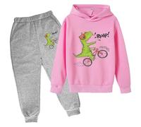 2 Pezzi Unisex Set di Felpe Felpata Jogging Ginnastica per Ragazzo E Bambine Ragazzi con Tasche Giacche Pantaloni Tasca Bambini Inverno Tute Sportive Bambina 2-14 Anni